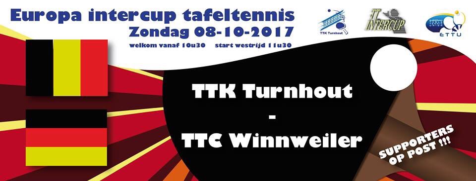 TTKTurnhout's tweet photo. Zondag opnieuw Europees tafeltennis in Turnhout! Match start om 11u30, inkom gratis, iedereen welkom op de Frac bij @TTKTurnhout  #tafeltennis #turnhout #winnweiler #intercup https://t.co/sh75rwzz0Y
