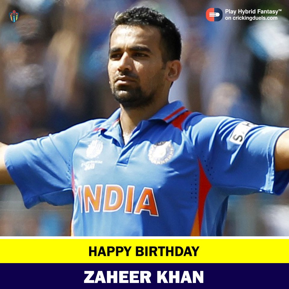 Happy Birthday, Zaheer Khan. The Indian cricketer turns 39 today. 