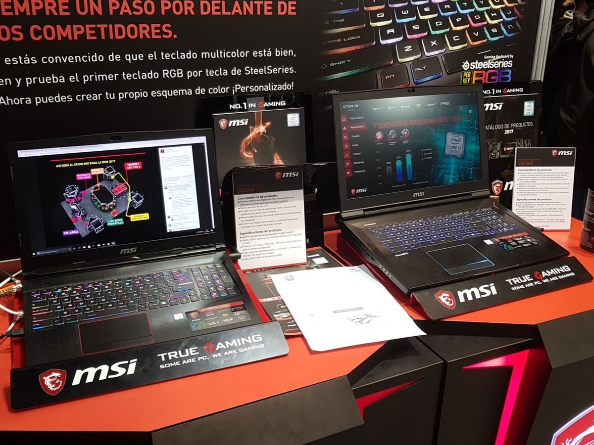 ProfesionalRev's tweet photo. Nuevos modelos para Navidad de portátiles @MSI_IBERIA #Ge63VR y #gt73vr https://t.co/hx5tm7AhJU