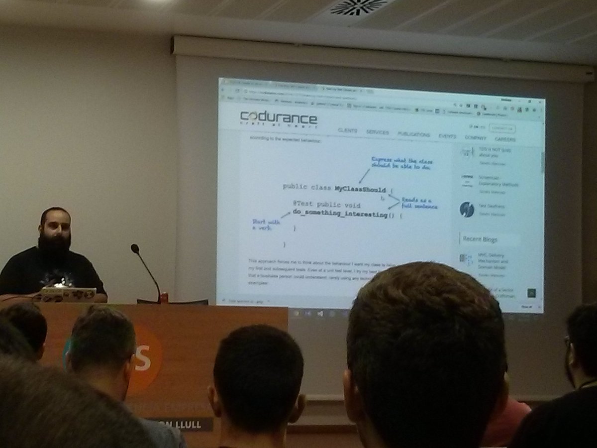 Mmmm interesting blog post by <a href="/codurance/">Codurance</a> at #scbcn17 at the <a href="/msanjuan/">Modesto San Juan</a> talk about his TDD recipes 😉