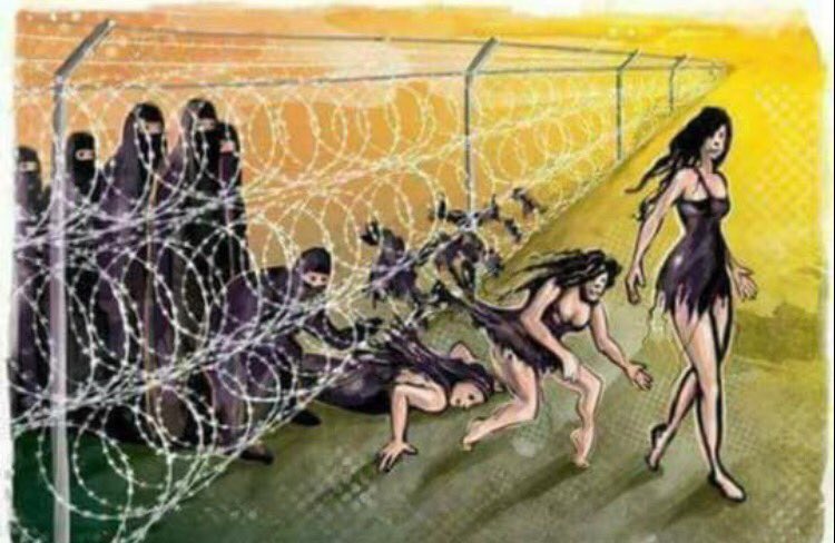 القيود التي توضع على المراءة لن تمنعها من فعل اي شيء خاطئء بل بالعكس ... اعطي الحرية للمراءة وانظر كيف تحافظ على نفسها