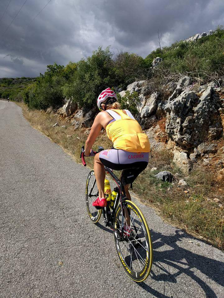 GCHols's tweet photo. Last day of #ladiesweek. Hot windy #cycle to Seta. #climbing #QOM #ladieswhocycle #teamGCH #girlsonbikes #cyclegreece #evia #girlswhoride https://t.co/YFKdF4Zb2F