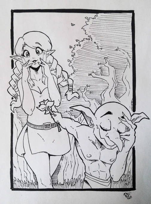 Day 7: shy #inktober2017 