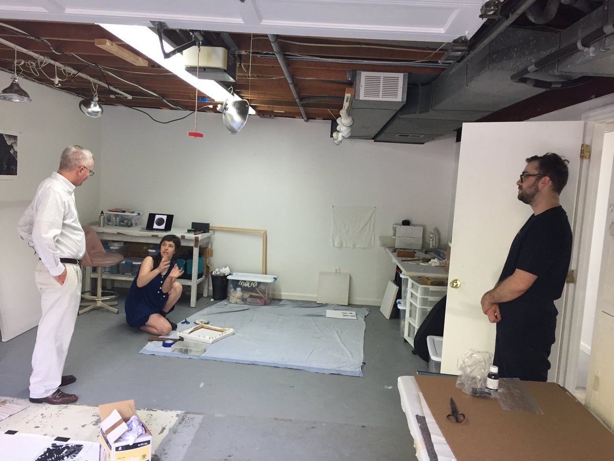 ContemporarySTL's tweet photo. Open Studios STL has begun. @Pauls ArtSpace in Lena Schmid’s studio. #openstudiosstl https://t.co/ZJmym6irot