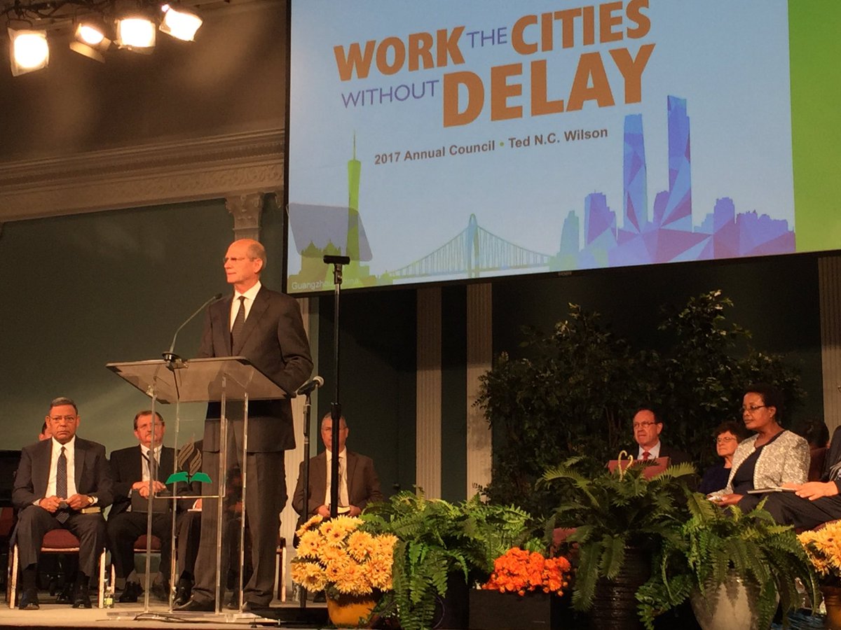 Ted Wilson challenges the church to reach the cities.