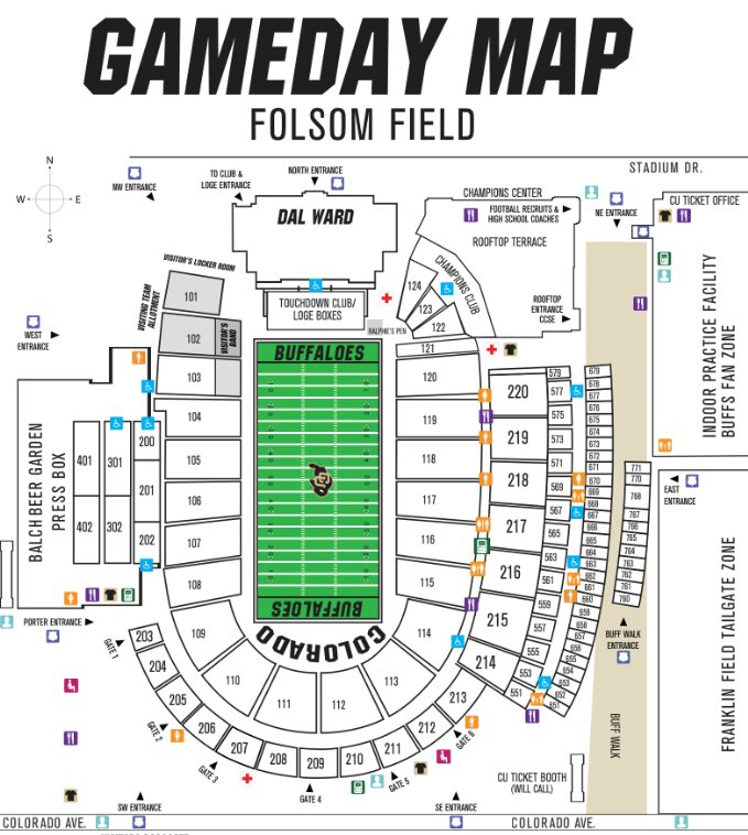 CUBuffsAthOps's tweet photo. We are expecting the @RunRalphieRun vs @ArizonaFBall game to sell out. Get to the stadium early #CUin60 @CUBoulder @Cubuffs https://t.co/aKCRbCqCXa