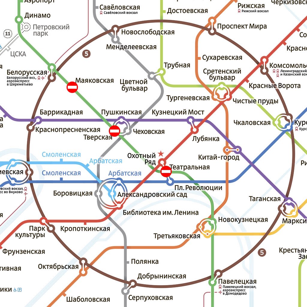 метро тверская на карте