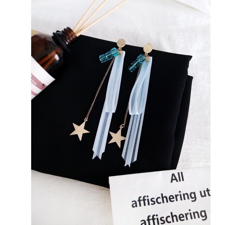 SAXONASHOP's tweet photo. ꔛ⁽💗ต่างหูริบบิ้นยาว+ดาว มี2สี ฟ้า/ชมพู ค่ะ ꔛ 60 บาท (พร้อมส่ง) #60shopรีวิว ยพท. #HowtoPerfect rt ตามทัก https://t.co/LlYxCCBrs0