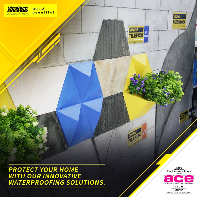 UltraTechCement's tweet photo. #UltraTechBuildingProducts is the one-stop-shop for all your waterproofing needs. #AceTech2017. https://t.co/GkO2zUmmQr