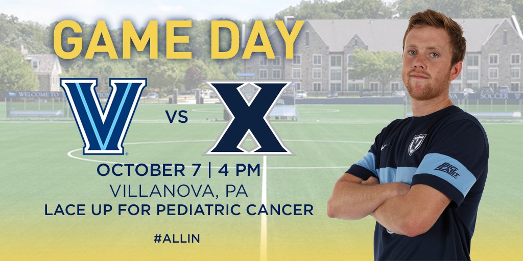 NovaMSoccer's tweet photo. It's GAME DAY! Join us for our Lace Up for Pediatric Cancer game against Xavier today at 4PM! #AllIn https://t.co/hDLaB8LEGu