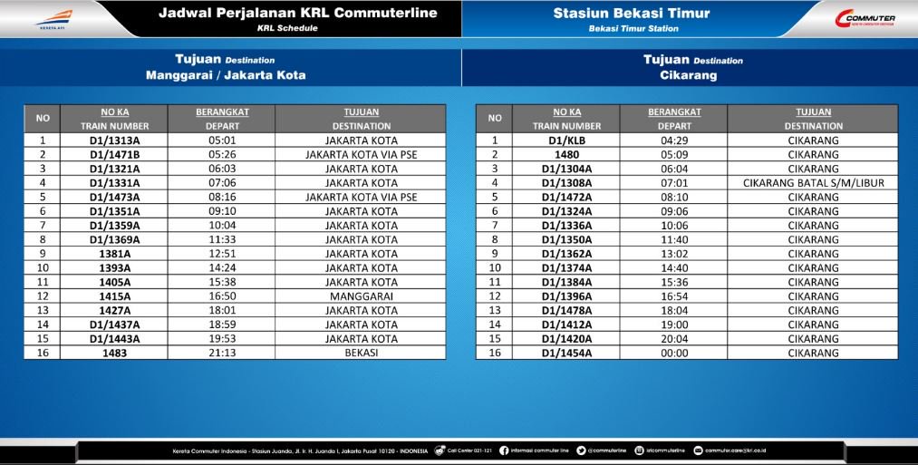 Kai Muter On Twitter Untuk Jadwal Krl Pada Hari Sabtu Minggu Hari Libur Jadwal Pemberangkatan Krl Batal Tks