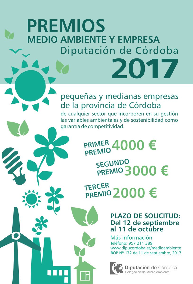 VisitPteGenil's tweet photo. 🏆💶 #PremiosPyme2017 @dipucordoba plazo inscripción hasta 11 OCT. Más información https://t.co/vHqbXIzsuX @Asojem @ComercioPG @Sodepo_PG https://t.co/TDl0ANzFbS