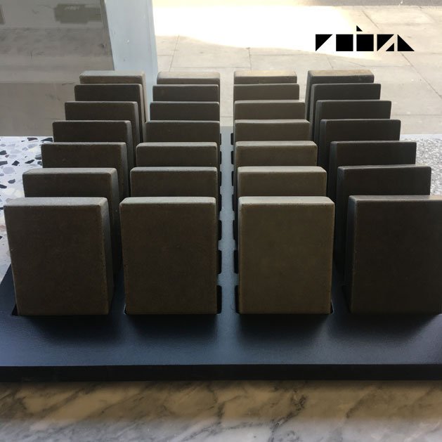 Beton sample army, Grey unit ready.. #beton #concrete #bespoke #worktop #tiles #interiordesign #architecture #stands #units #samples #grey