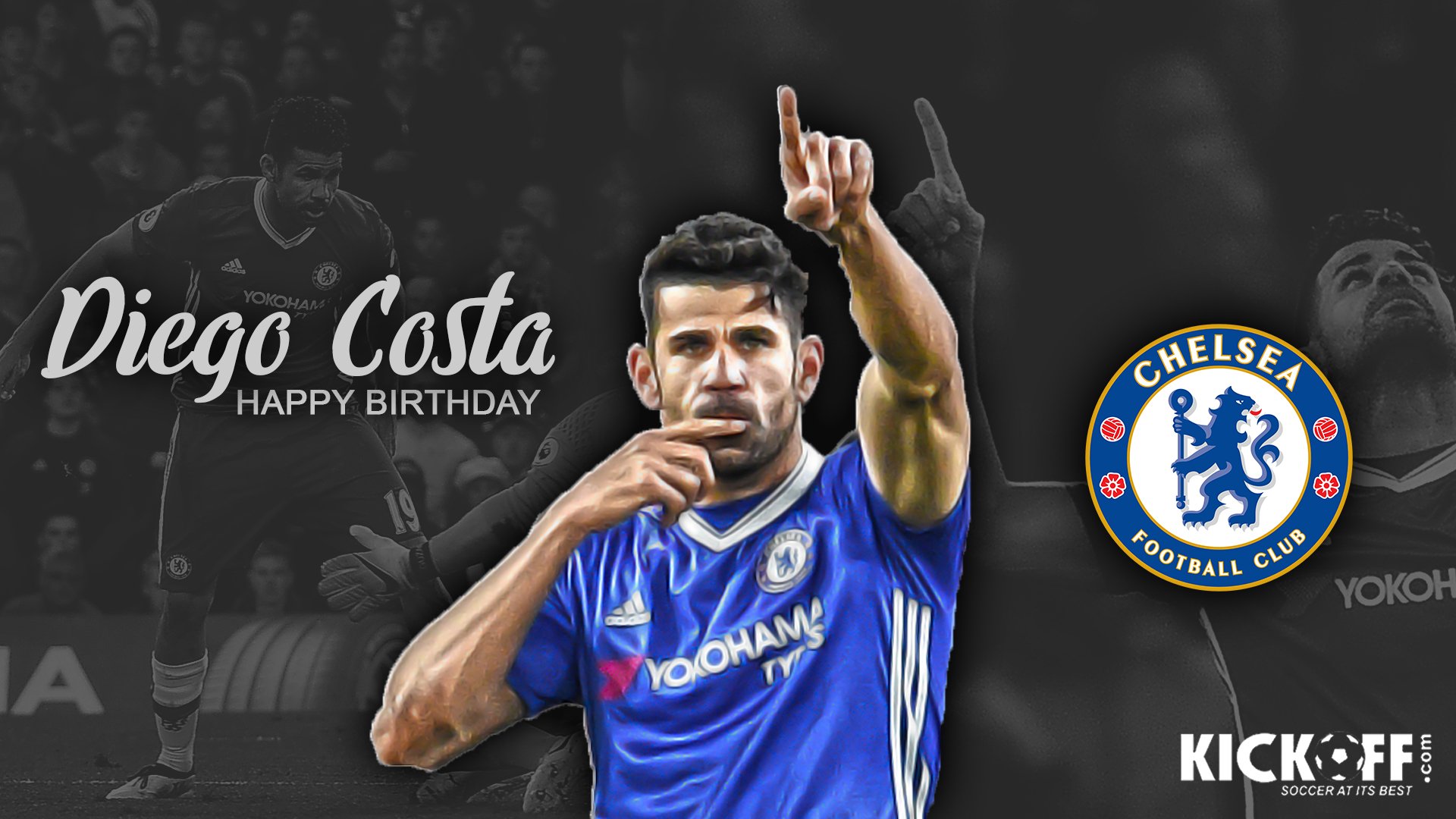 In January he will officially be moving to Atletico Madrid. Join us in wishing Diego Costa a Happy Birthday! 