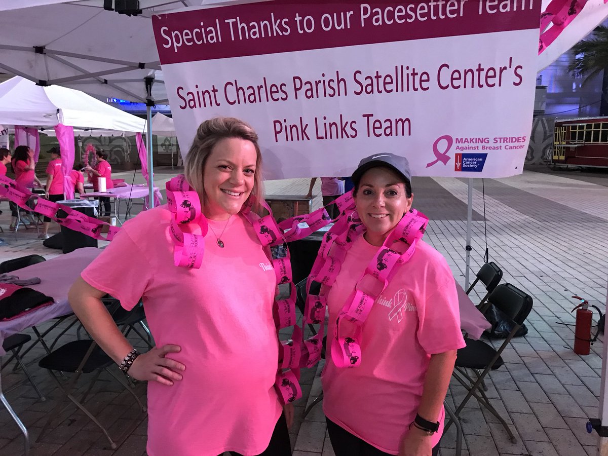 DeniseDRobichau's tweet photo. Hurricane Nate can’t stop the POWER OF PINK @StridesNOLA @MakingStrides @AmericanCancer @SCPPS @satellitecenter #pinklinks #thinkpink https://t.co/VaLtEyInWH