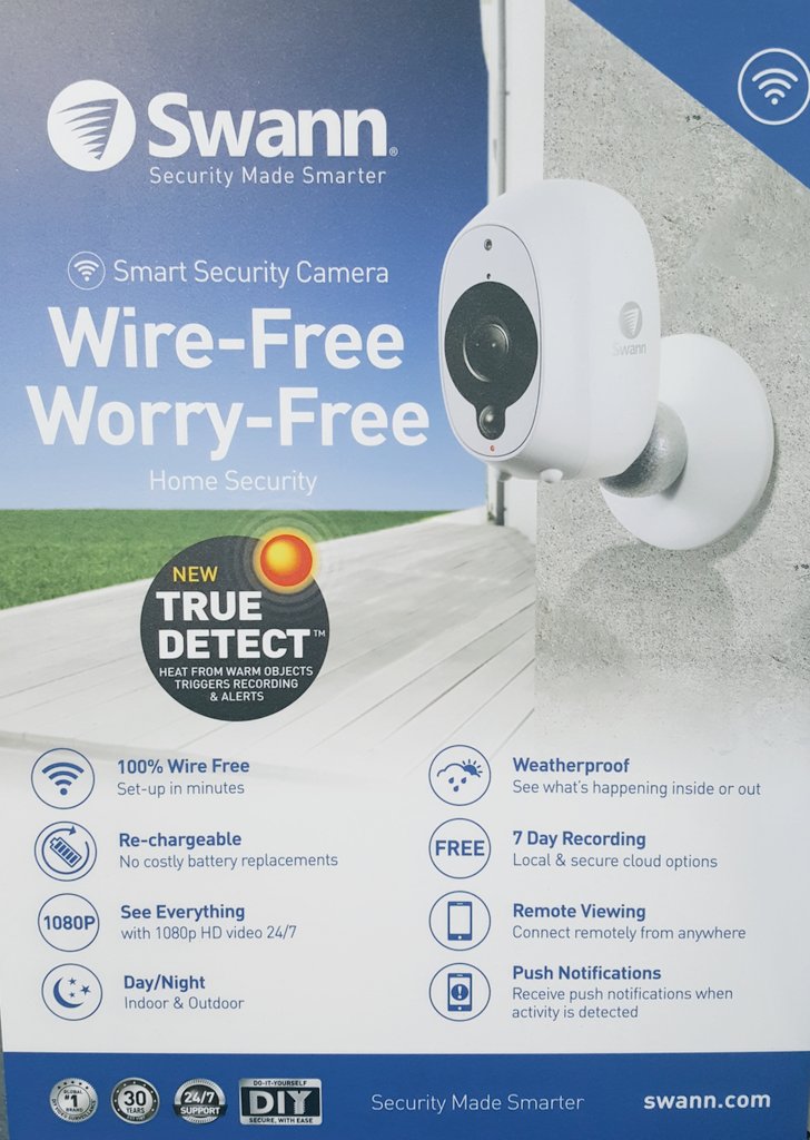 Exclusive to Maplin the Swann Wire-Free camera range. With cloud storage, re-chargeable batterys and remote viewing. #Maplin #Swann #Galway