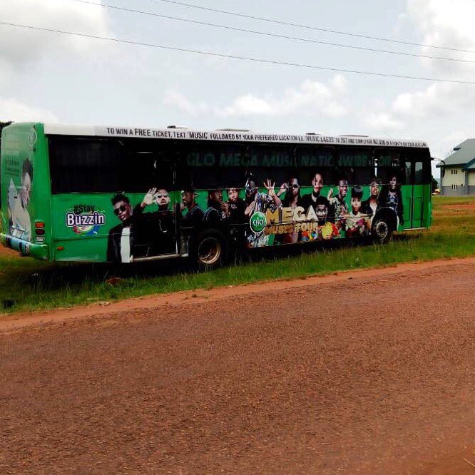 GloWorld's tweet photo. #Ayingba We are parked and ready!!! #GloMegaMusicTour #GloMegaMusicTourAyingba https://t.co/dSPNTpXGIV