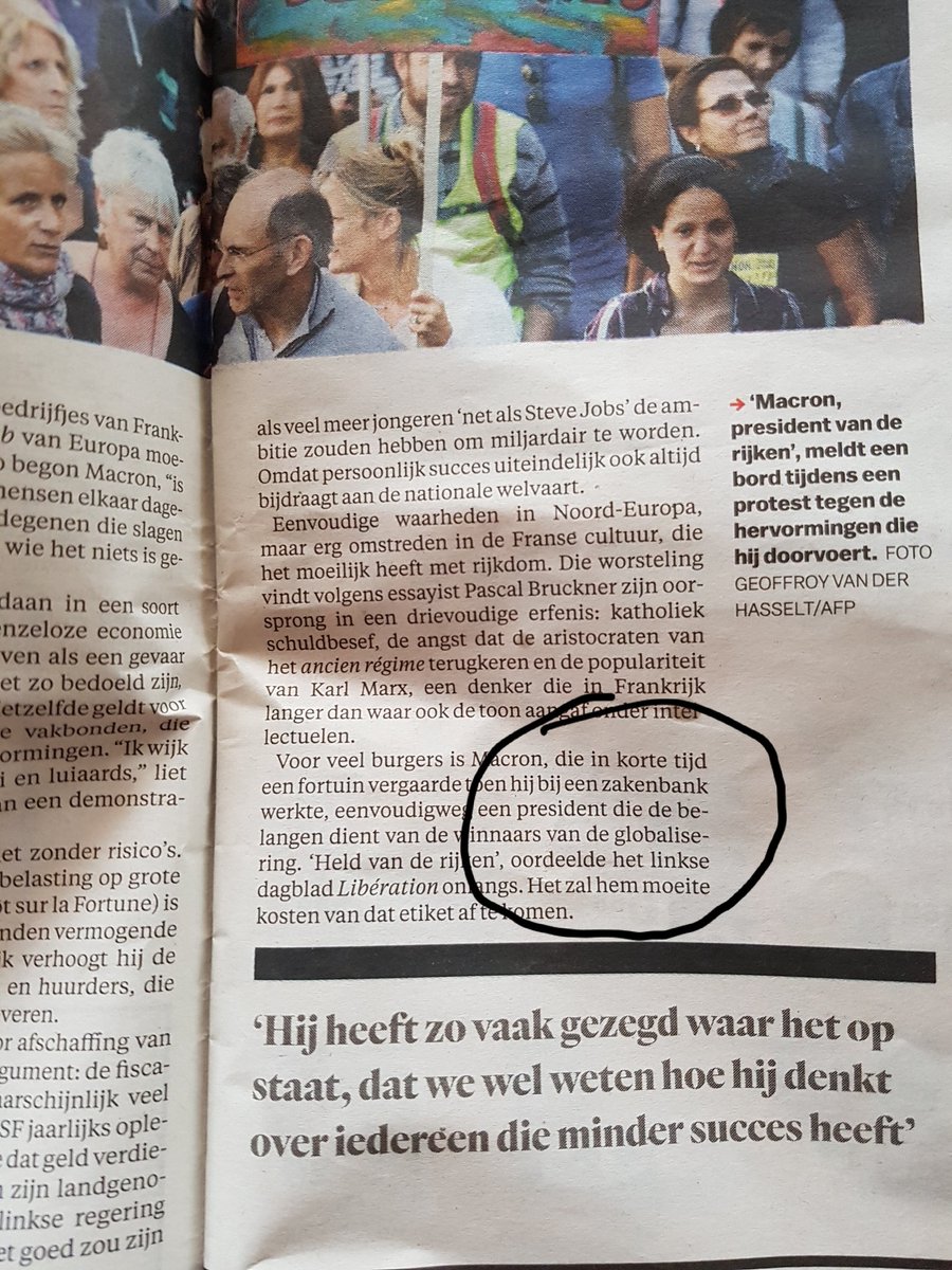 DijkstraWout's tweet photo. @parool - Waarom word hier niet de specifieke zakenbank genoemd waar Macron zijn fortuin vandaan haalde? - namelijk: Rothschild Family Bank https://t.co/6G7IgzmP1m