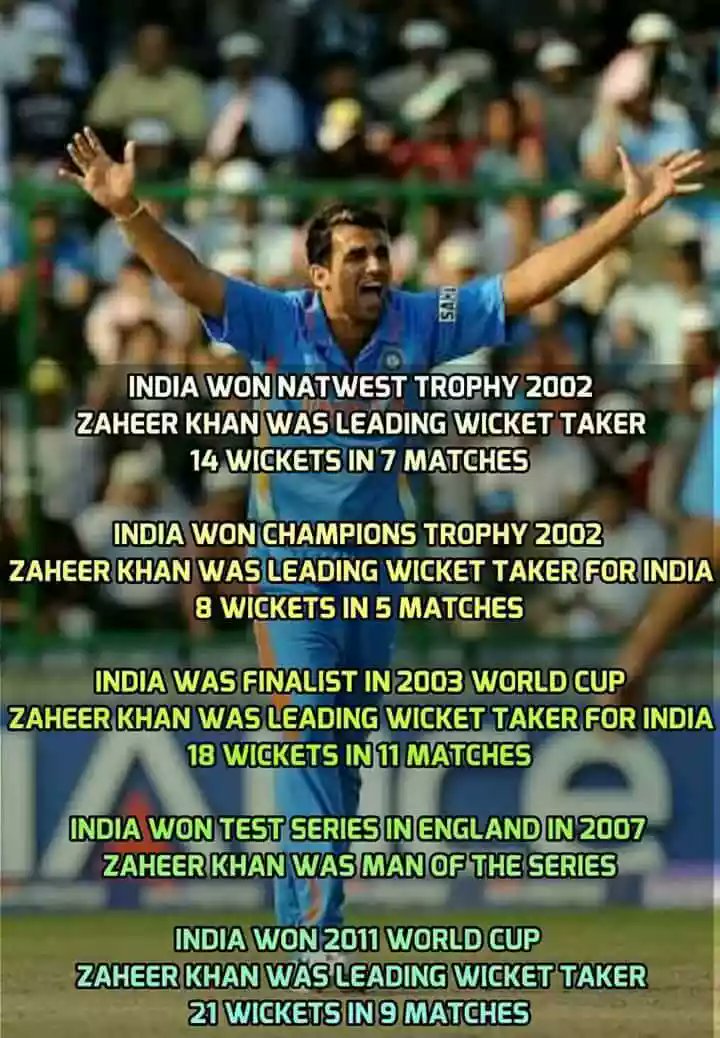 Happy Birthday Legend Of Indian Cricket
Zaheer Khan  
