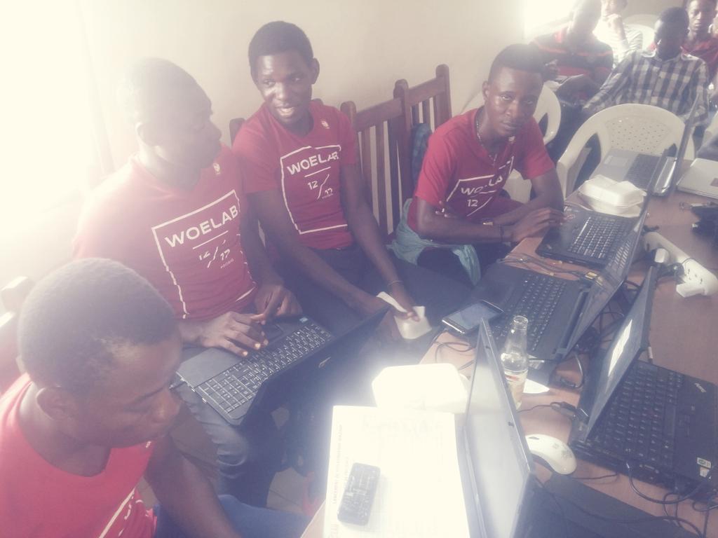 CoderBlak's tweet photo. @woelab  team at @BLOLAB_BENIN @BabyLabCI @FabFndn  @waziupIOT @LAfricaine_ @AbdurRB @senamekoffi @serguei_ali @woax_ @Maji_tech @FabLabHub https://t.co/B7A1vMJ4Rb