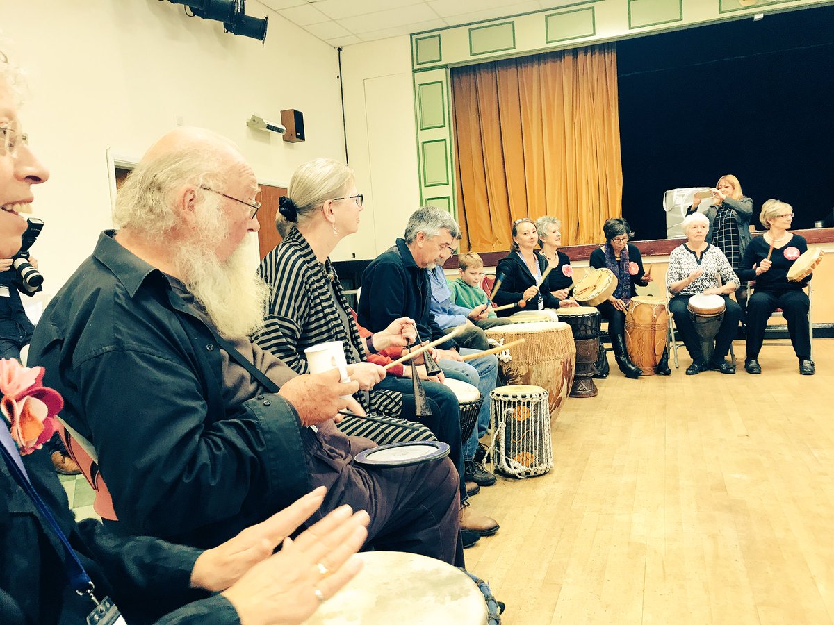 WiltsRuralMusic's tweet photo. Starting now: drumming with @kayadrums - making some great sounds and rhythms with all ages! #PewseyMakesMusic #MoYD #drums #percussion https://t.co/92sScYQ0Bk