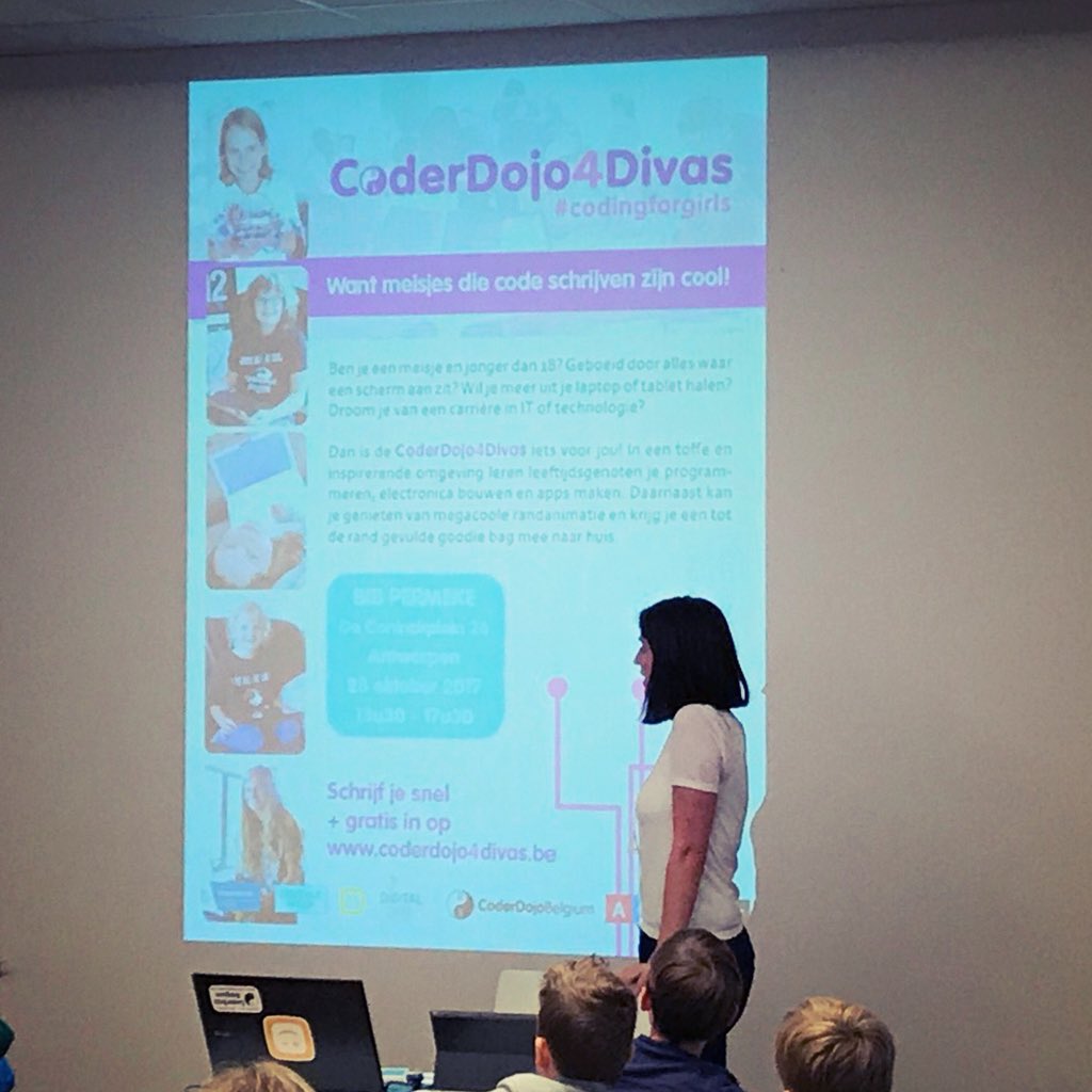 DragonBe's tweet image. Announcing @CoderDojo4Divas event #coderdojo4divas #diversityinSTEM