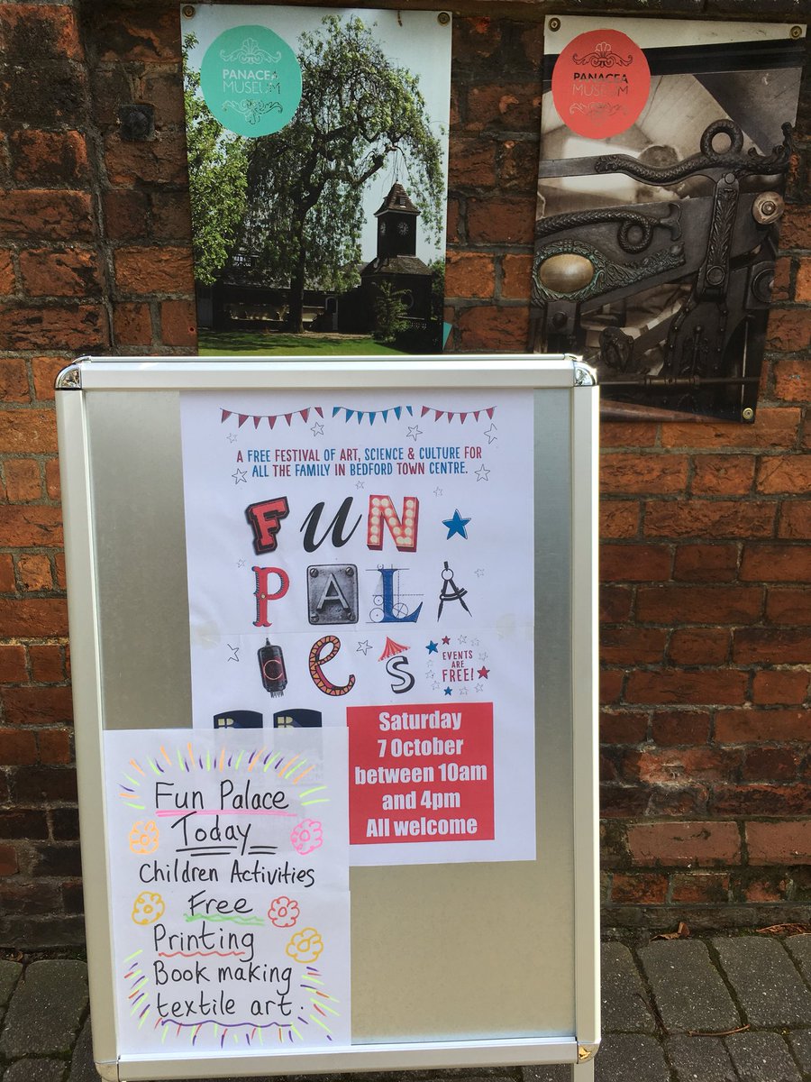 Pop along to <a href="/panaceamuseum/">Panacea Museum</a> today for FREE book making, stamp making &amp; lino cutting and a bunting workshop! Just drop in! <a href="/FunPalaces/">Fun Palaces</a>