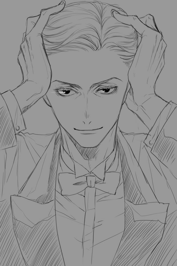 ボールルームへようこそ、絵もキレイだし面白い〜12話の仙石さんがとてもカッコよい…😳
初描き、仙石さん 