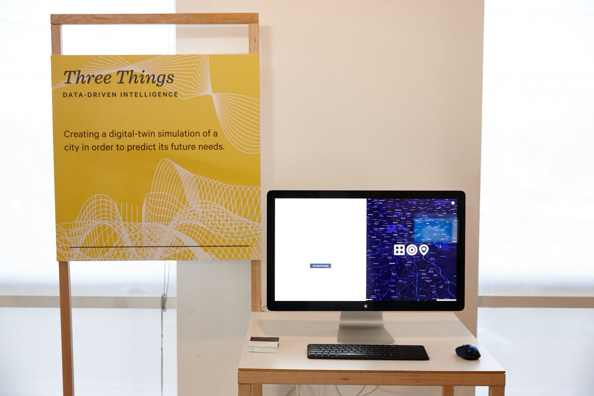 ideocolab's tweet photo. Three Things is a prototype that shows a digital-twin simulation of a city, helping planners better predict its future needs. #Blueprint2017 https://t.co/uaVdBha6FM