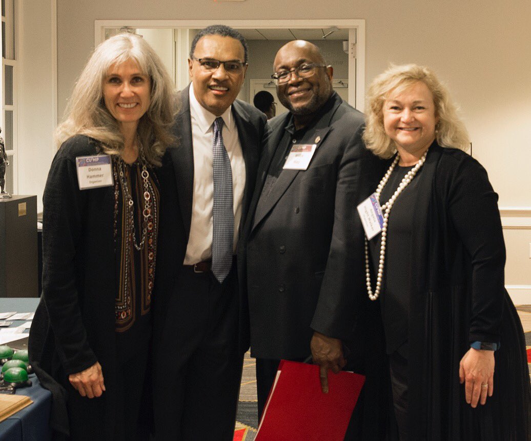 UMD_CU2MiP's tweet image. Donna Hammer, Freeman Hrabowski, Willie May, and Angela Hight Walker at #cu2mip2017