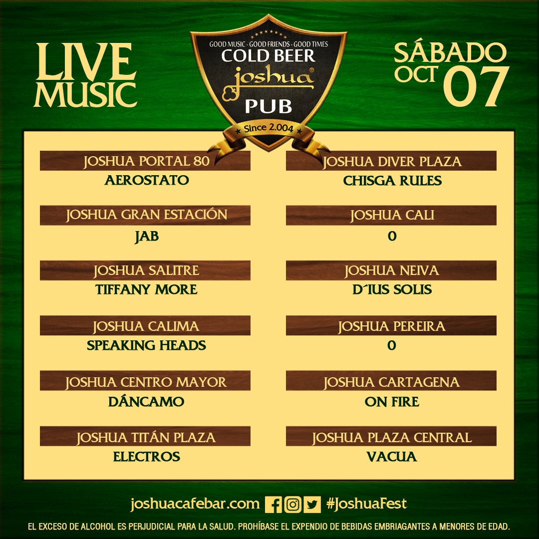 La #MúsicaEnVivo se toma nuestro #sábado. 

#irishpub #cerveza #CraftBeer #Restaurante