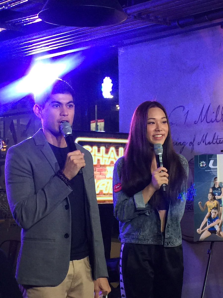 ABSCBNpr's tweet photo. Hosts @martin_javier and @kimcrooz #ChalkXUAAPParty https://t.co/QVEQ9MxHdh