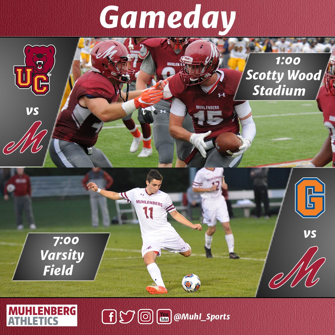 Muhlenberg Athletics (@muhl_sports) on Twitter photo Gameday! Muhlenberg football hosts Ursinus & men's soccer plays Gettysburg in big #CentConf matchups! Go Mules!! #d3fb #d3soccer <a href="/DigInMules/">Muhlenberg Football</a> Gameday! Muhlenberg football hosts Ursinus & men's soccer plays Gettysburg in big #CentConf matchups! Go Mules!! #d3fb #d3soccer <a href="/DigInMules/">Muhlenberg Football</a>