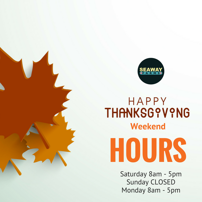 Happy #Thanksgiving Niagara!  We will be open 8am-5pm daily, CLOSED for the holiday Sunday.