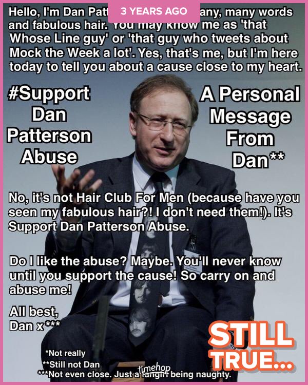 DPatzMLevFanCon's tweet image. Aw, my forever pinned #SupportDanPattersonAbuse! Pic from 2012, pre-beard perfection. #Bae #IfDanCouldTalk #ActuallyHeCan #AndHeDoes #ALOT 💕