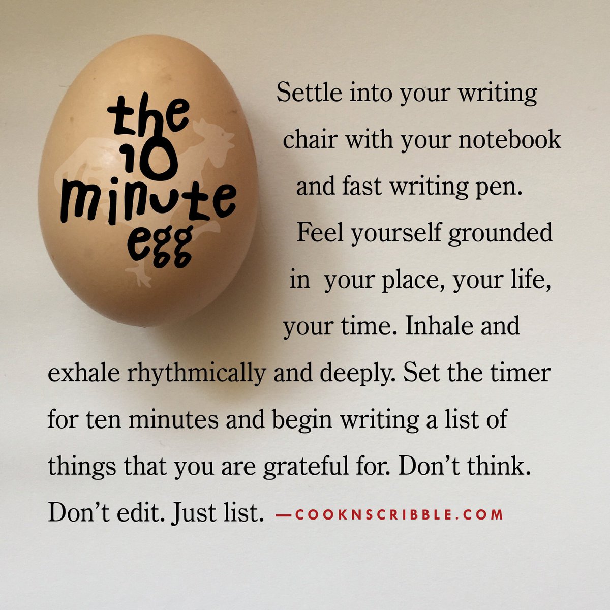 cookNscribble's tweet photo. For your writing pleasure... #10minuteegg #foodmedia #foodwriter #foodwriting #cooknscribble #morningwriter https://t.co/VpdcnbeFAn