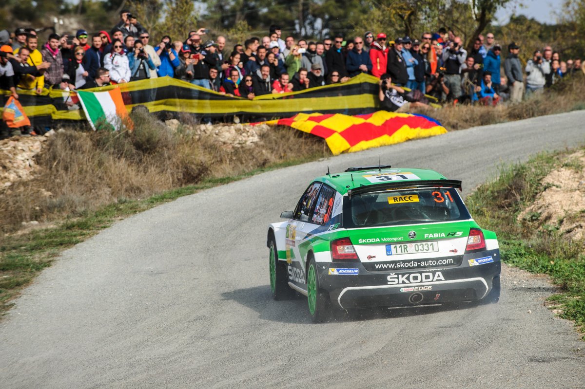 skodafabiar5's tweet photo. #WRC #RallyRACC 🇪🇸 SS12: #PushingLikeHell 👹 Jan #Kopecký wins 7th stage in a row in #WRC2 category & he cuts Suninen's lead to 52 sec https://t.co/rCxpFvlUte
