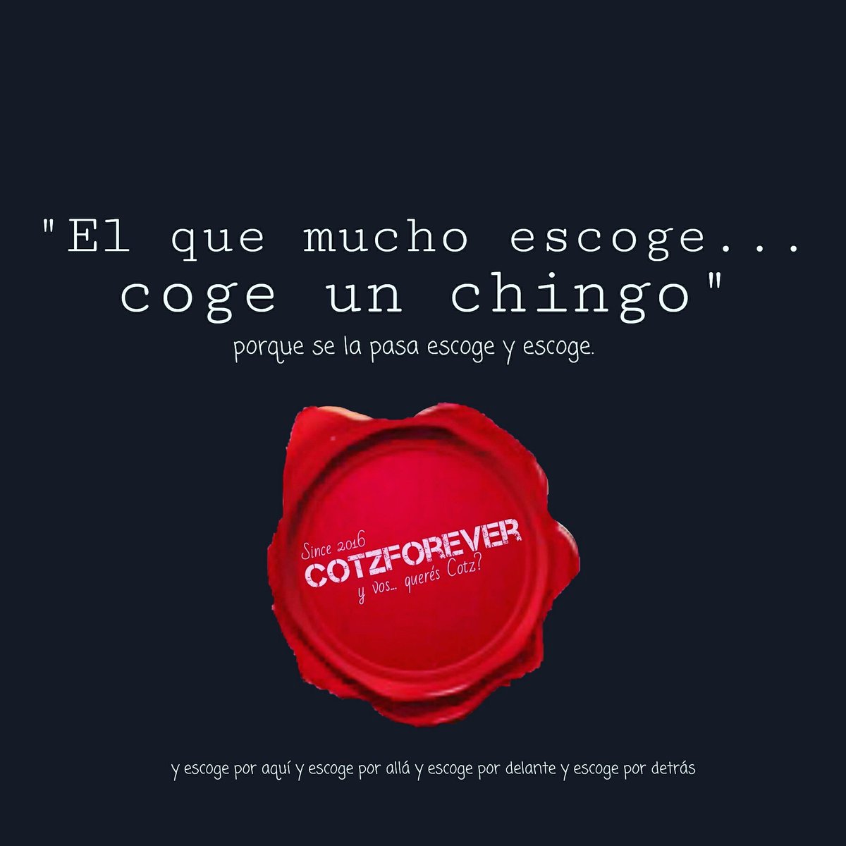 cotz4x4's tweet photo. El que mucho escotzge... Cotzge un chingo. https://t.co/ZkRtfFeWwr