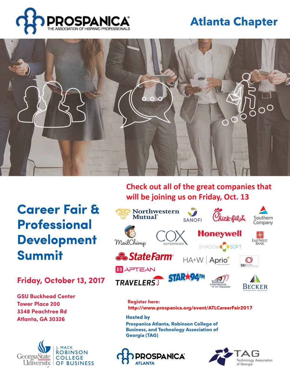 ProspanicaATL's tweet photo. Hey Atlanta! Are you looking for a job? These great companies are joining us on 10/13 for our #CareerFair https://t.co/He9CZVkgsa #jobs #ATL https://t.co/4HijqSBNar
