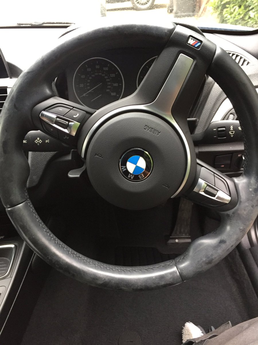 Vseast's tweet photo. Just a bit of make up and grime removed from the steering wheel of this mornings job. Much better now. @pvdapproved https://t.co/jK85orWwhf https://t.co/OUOMdc0qOT