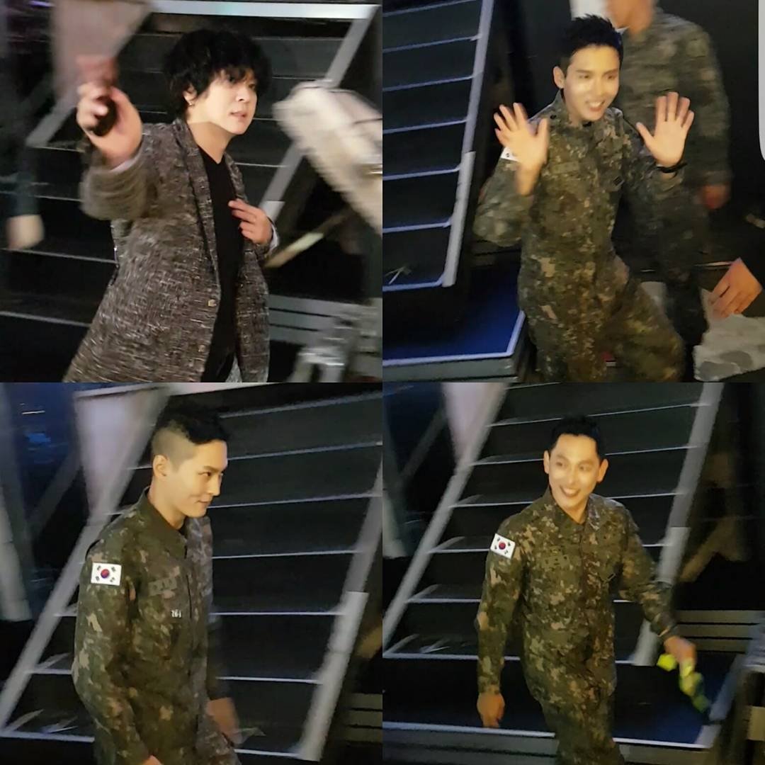 BoAJooWonEng's tweet photo. Translation: "#FireworksFestival #Celebrities #Festival #GyeryongCultureFestival #YooonDoHyun #Band #ImSiWan #JooWon #Ryeowook #LeeJangWoo #Soldiers #ㅋ #WellDone #Performance #Daily #DailyStarGram #Daily #DailyRegram"
Source: https://t.co/vO1t3uqcxU https://t.co/aZaQK1ozMY