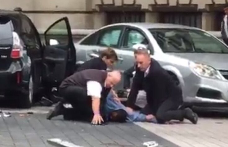 Car mounts pavement in #Kensington #Terrorist