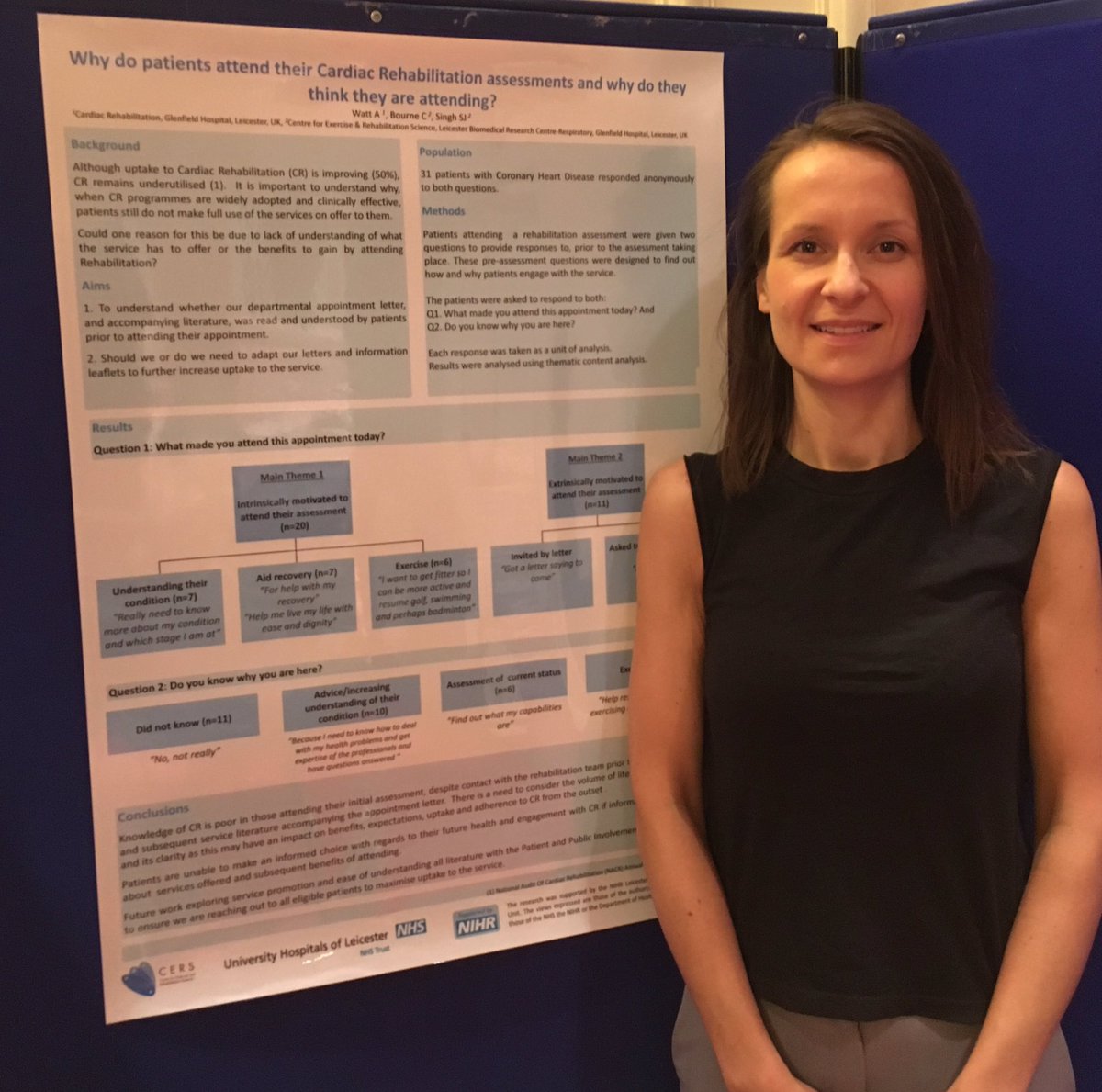 amye_goddard's tweet photo. Interesting discussions around the poster I presented:-patients perception of CR and maximising uptake #bacpr2017 @thecsp @ACPICR https://t.co/NYHx6Cp24j