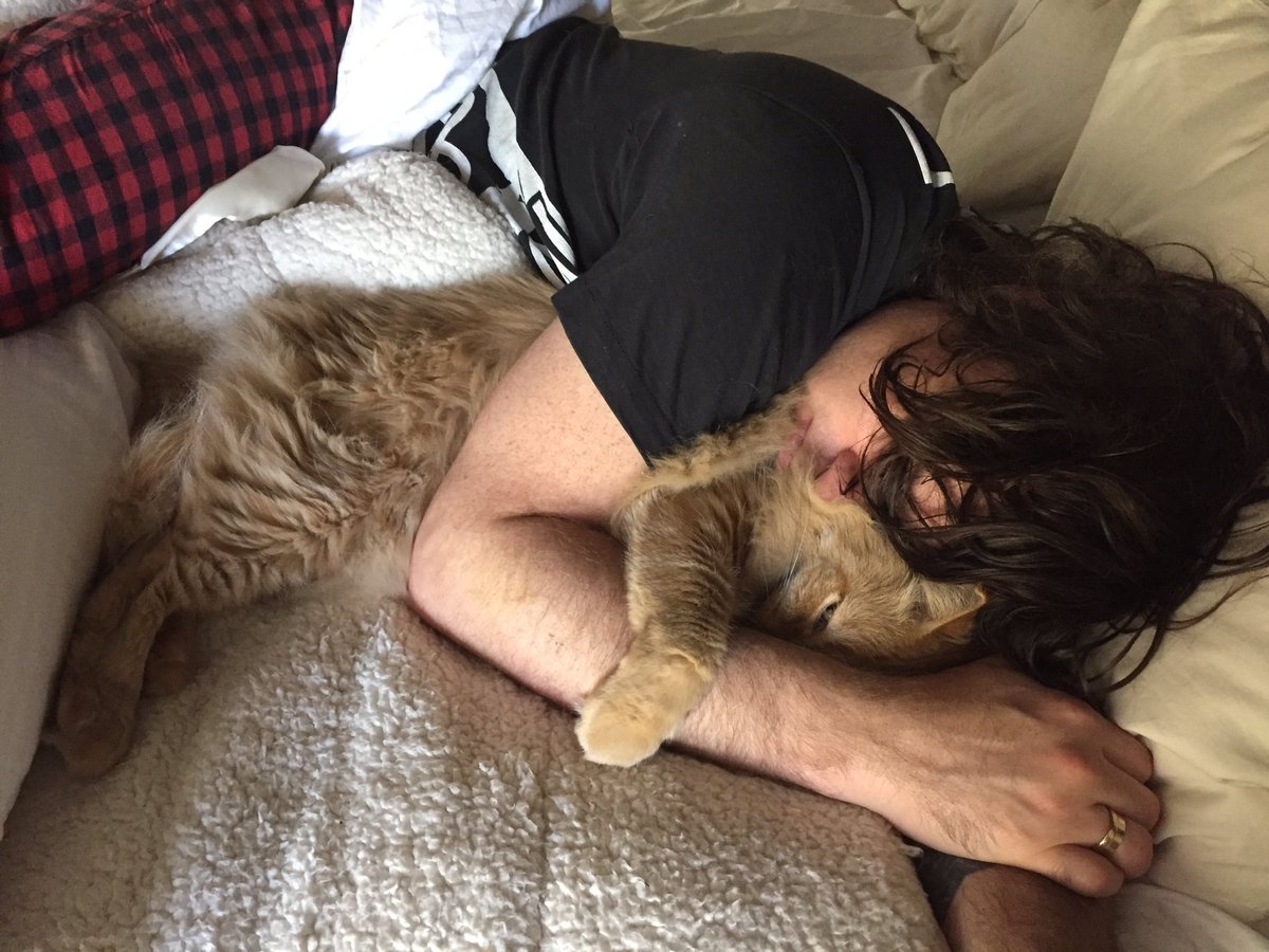 TheRyanAdams's tweet photo. 4 more shows and I'm back home with my Theo, his brother Vincent and their sister Agnes. 
How lucky I am to be their human. https://t.co/TXKdN0cnGG