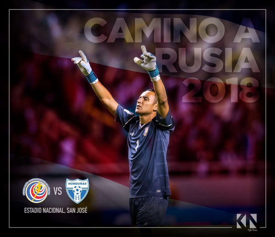 NavasKeylor's tweet photo. Hoy juntos como país y con la ayuda de Dios confiamos en dar el gran paso. 
¡Vamos ticos #Rusia2018! 💪🏽 #PuraVida
⌚ 🇨🇷 16:00 CRC &amp; HON https://t.co/PBmDlQQv2Z