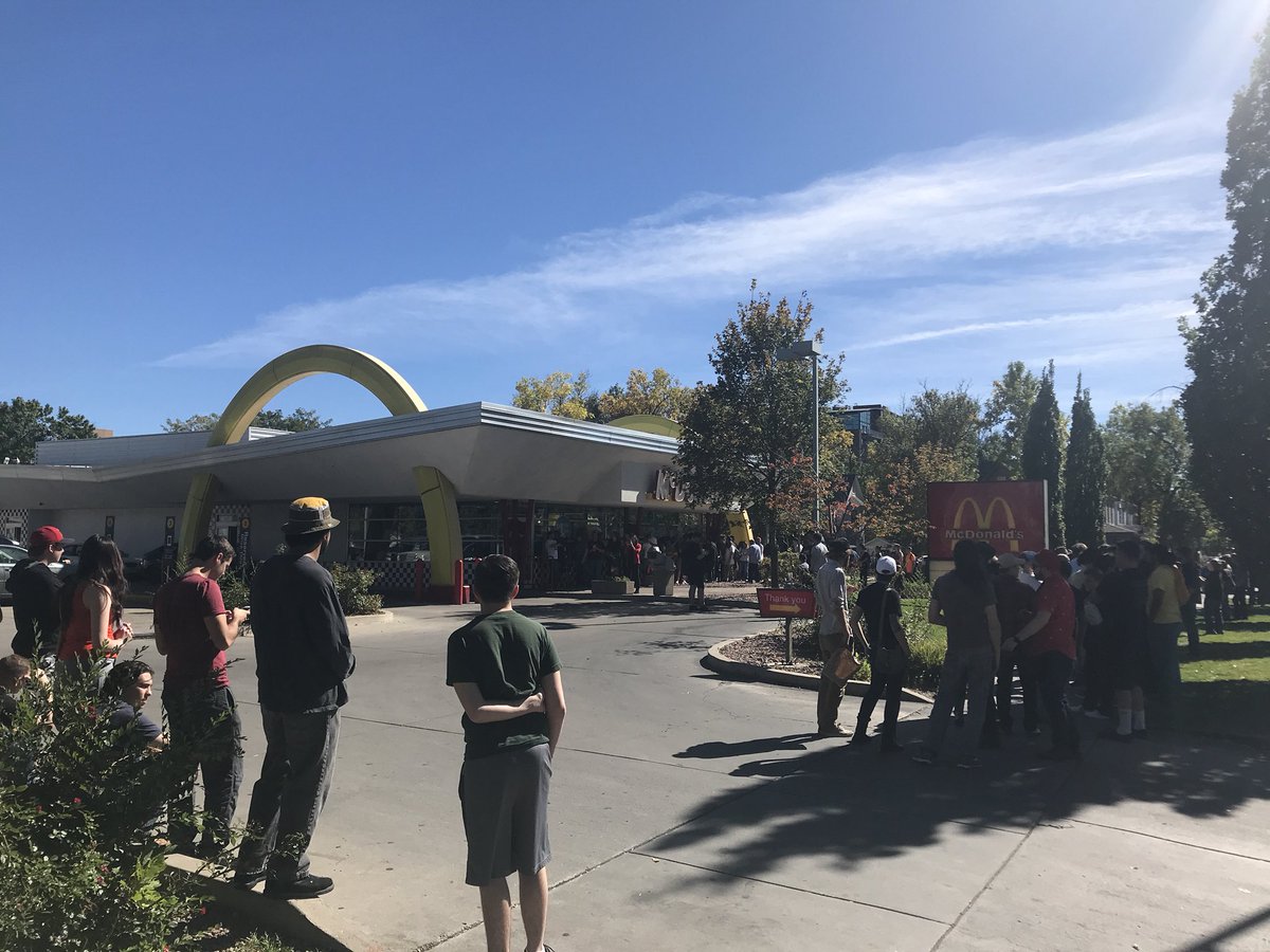 terryterrones's tweet image. The line for #RickandMorty #SchezwanSauce are literally going around the block. And they only have 20 packets here. @JustinRoiland
