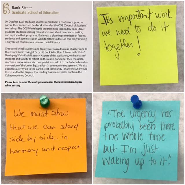 Check out some of the comments posted on our COS board! Make sure you get a chance to post a comment in the upcoming weeks!