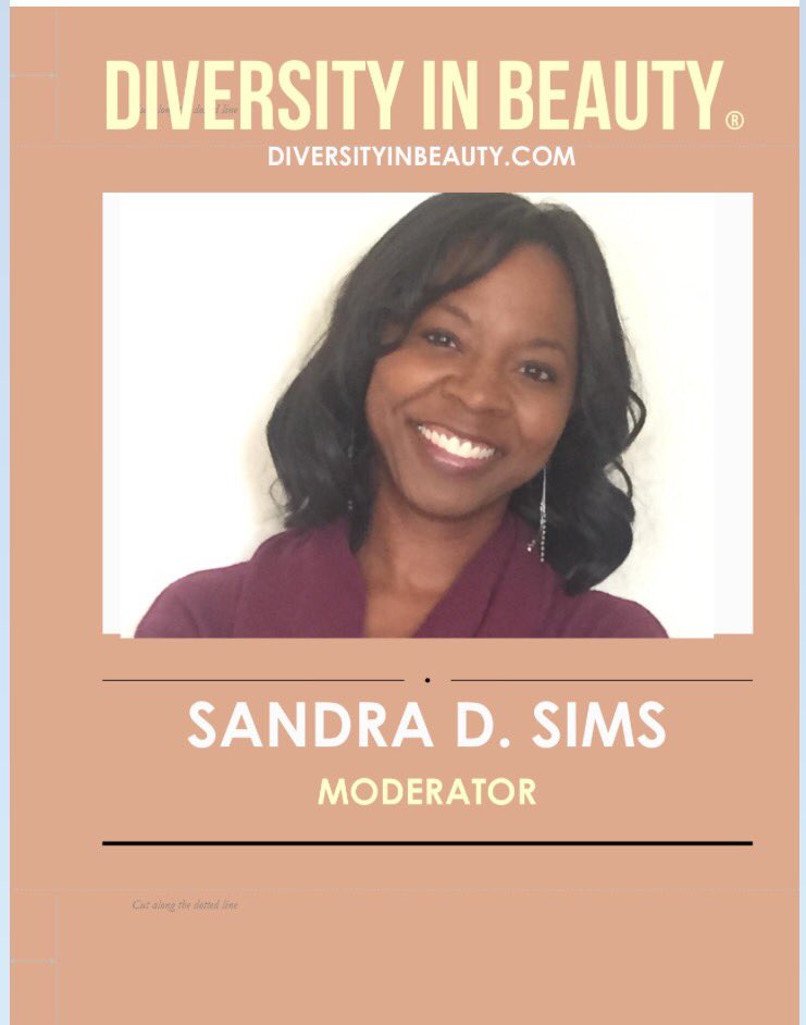 I will be a Moderator at this event. Register now at DiversityInBeauty.com/events/panel-d…. @DiversityinBeauty #diversityinbeauty
