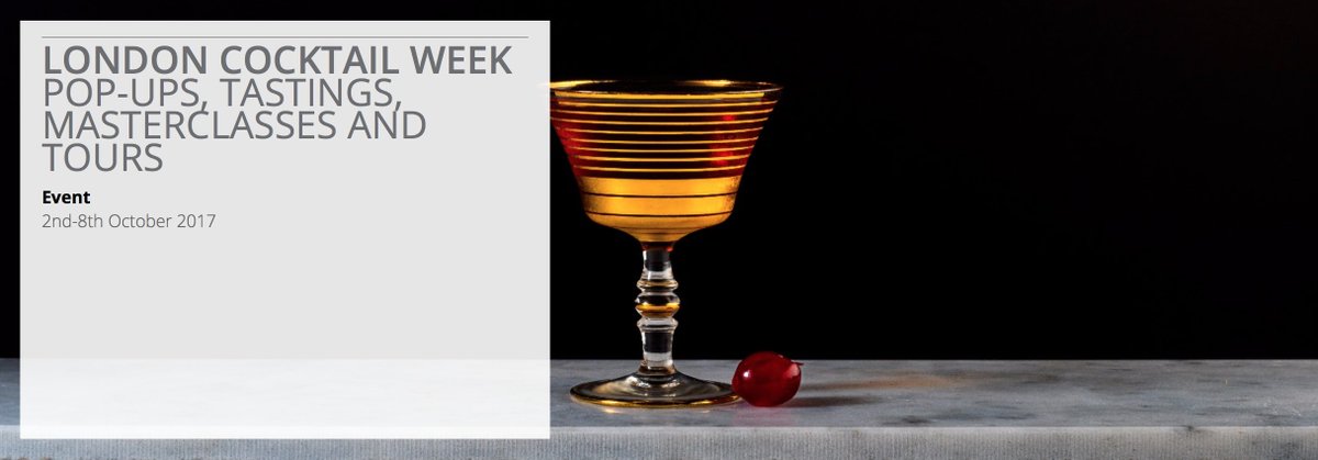 London Cocktail Week! Be sure to stop by <a href="/ReformSocial/">ReformSocial</a> and enjoy our 2 special #LCW2017 cocktails!