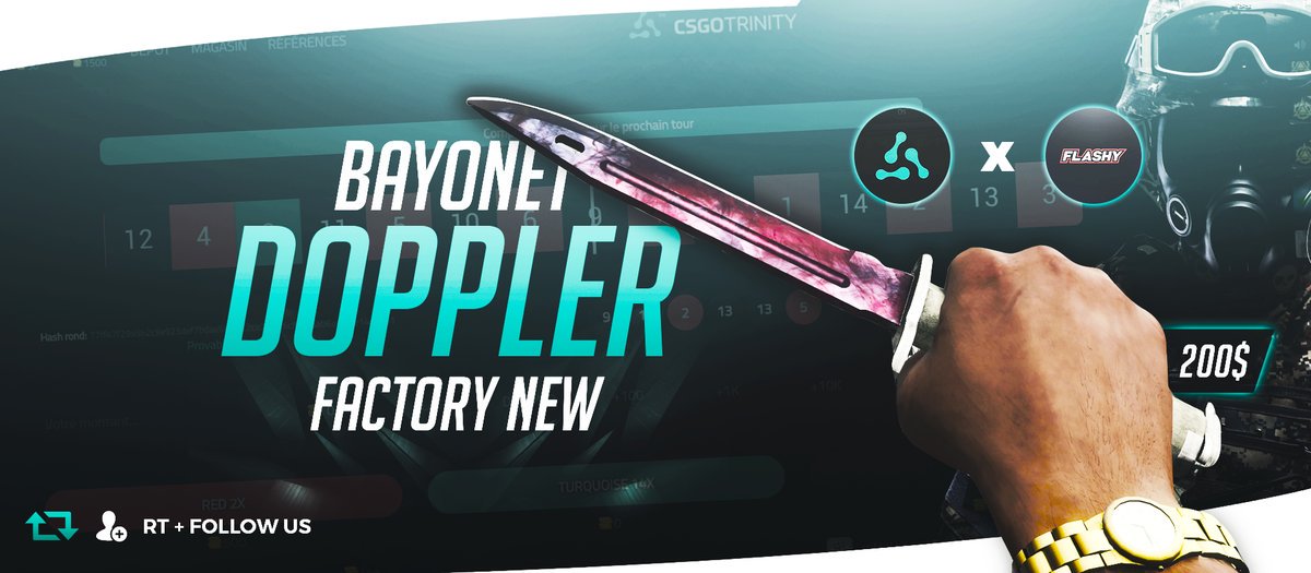 SteveC_09's tweet photo. 💎BAYONET DOPPLER GIVEAWAY! 💎

To win:
✔️ RETWEET
✔️ Follow us &amp;... https://t.co/MFDQSkIedn by #flashyflashycom via @c0nvey https://t.co/D30Vm4KTiB